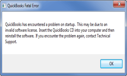 Quickbooks Licence error 2