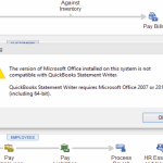 Quickbooks document error